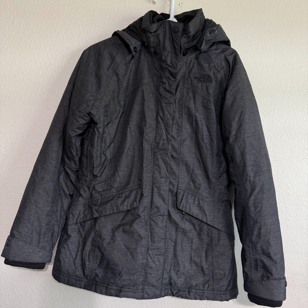 The North Face Inlux Insulated Jacket Women's Medium Charcoal‎ Zipper Outdoor
